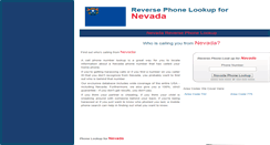 Desktop Screenshot of nevadaphonelookup.com